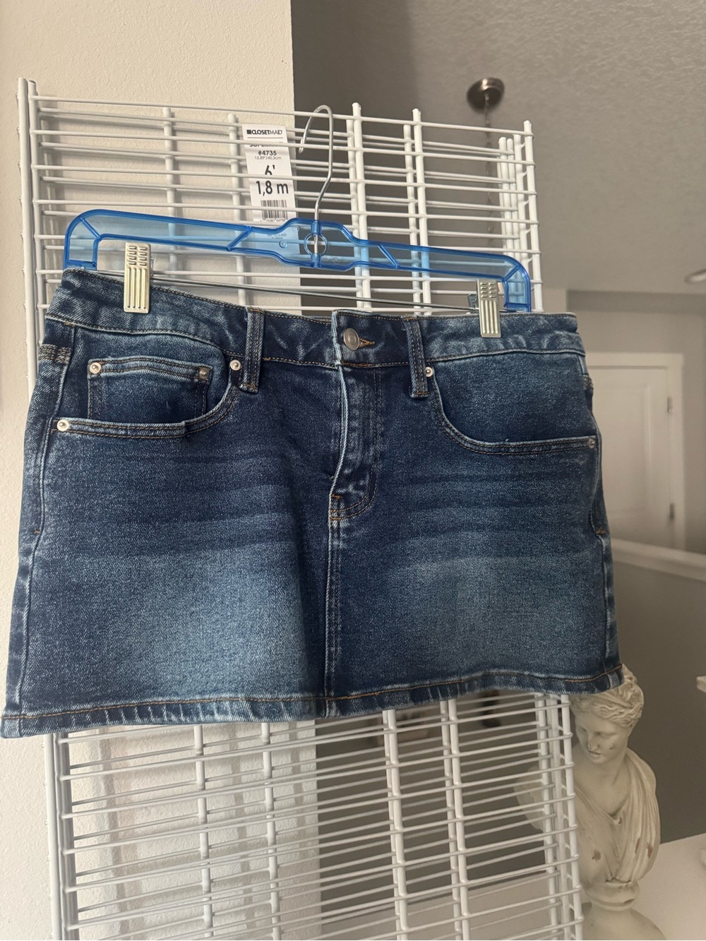 Fashion Nova Dark Blue Denim Mini Skirt